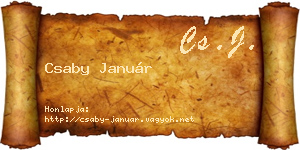 Csaby Január névjegykártya