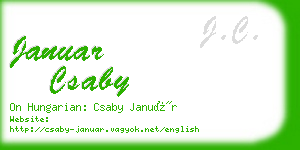 januar csaby business card